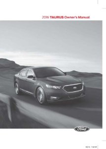 2016 Ford Taurus Owner's Manual