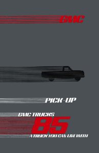 1985 GMC C/K 10, C/K 20, C/K 30 Owner's Manual