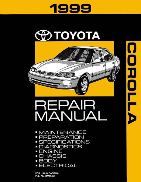1999 Toyota Corolla Factory Shop Service Manual