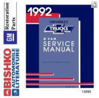 1992 Chevrolet G-Series Van Shop Service Repair Manual PDF sample image