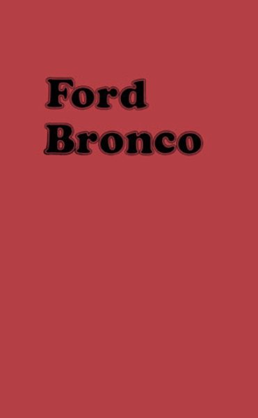 1974 Ford Bronco Owner's Manual
