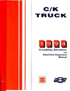 1994 Chevrolet Truck C10, C20, C30, K10, K20, K30 Factory Shop Service Manual