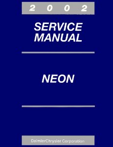 2002 Chrysler Neon Factory Shop Service Manual