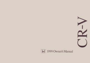 1999 Honda CR-V Owner's Manual