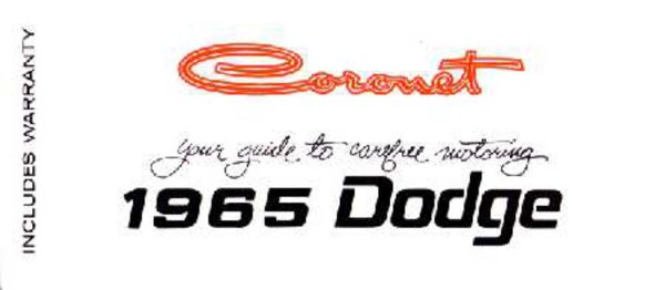 1965 Dodge Coronet Owner's Manual