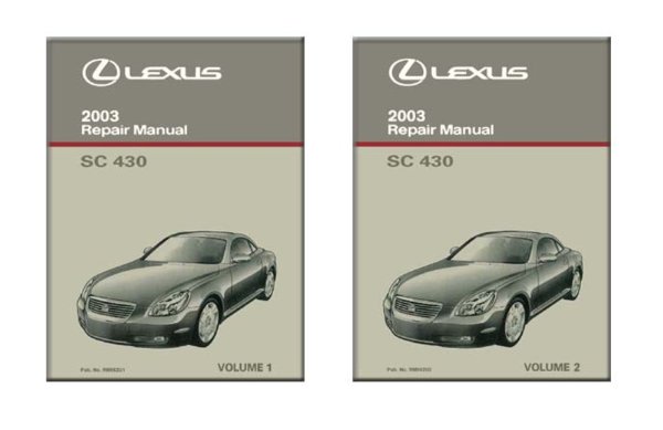 2003 Lexus SC 430 Factory Shop Service Manual