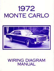 1972 Chevrolet Monte Carlo Wiring Diagrams Manual