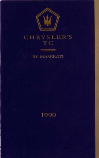 1990 Chrysler Maserati Owner's Manual