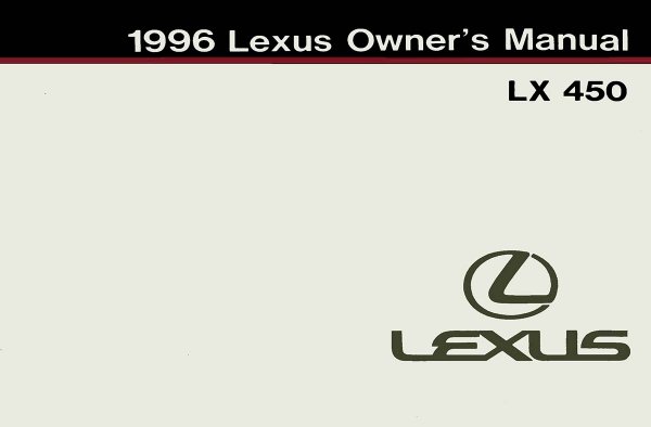 1996 Lexus LX450 Owner's Manual