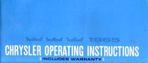 1965 Chrysler All Models Owner's Manual