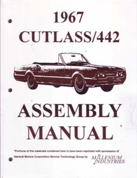 1967 Oldsmobile Cutlass Assembly Manual Book Rebuild Instructions Illustrations