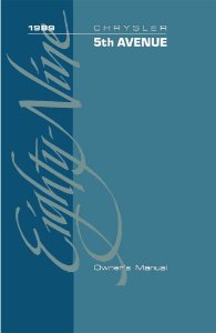 1989 Chrysler Fifth Avenue Owner's Manual