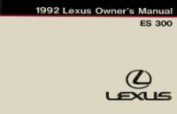 1992 Lexus ES 300 Owners Manual User Guide
