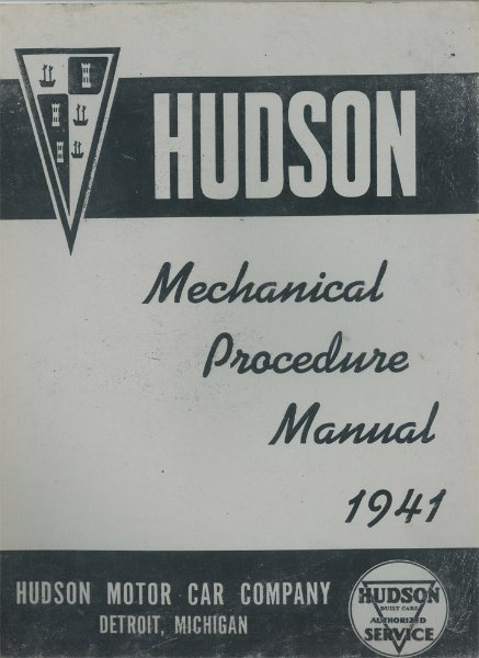 1941 Hudson All Models Factory Shop Service Manual