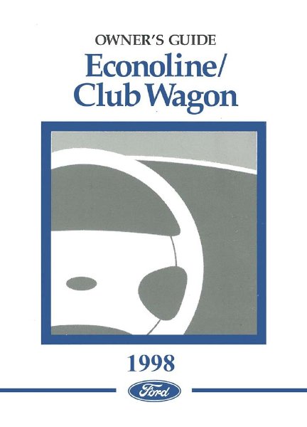 1998 Ford Econoline Club Wagon Owner's Manual