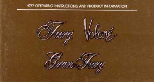 1977 Plymouth Fury, Gran Fury, Volare Owner's Manual