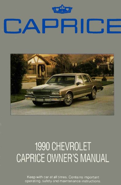 1990 Chevrolet Caprice Owner's Manual
