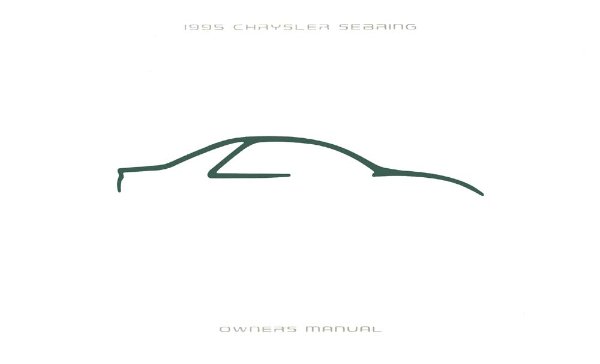 1995 Chrysler Sebring Owner's Manual