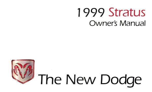 1999 Dodge Stratus Owner's Manual