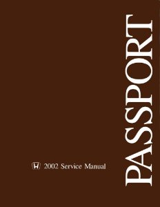 2002 Honda Passport Factory Shop Service Manual