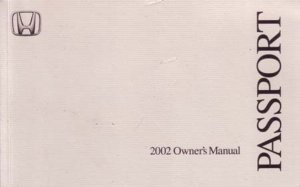 2002 Honda Passport Owner's Manual