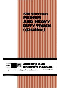 1976 Chevrolet Medium Duty, Light Duty Truck Owner's Manual