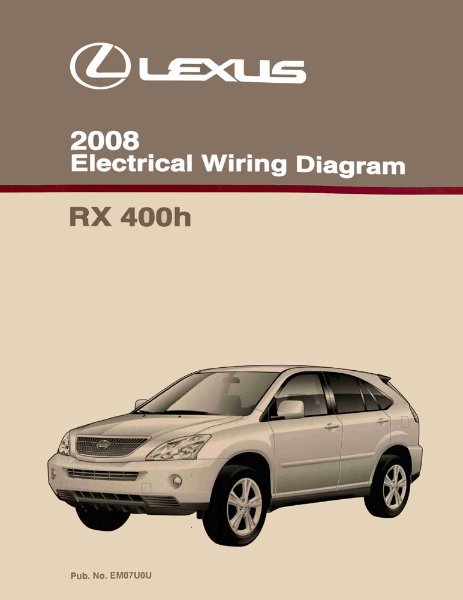 2008 Lexus RX 400h Wiring Diagrams Manual