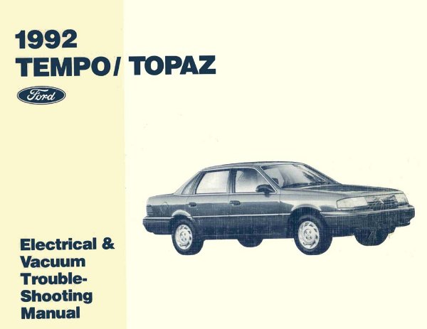 1992 Ford Tempo, Topaz Wiring Diagrams Manual