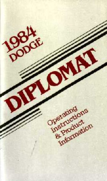 1984 Dodge Diplomat Owner's Manual