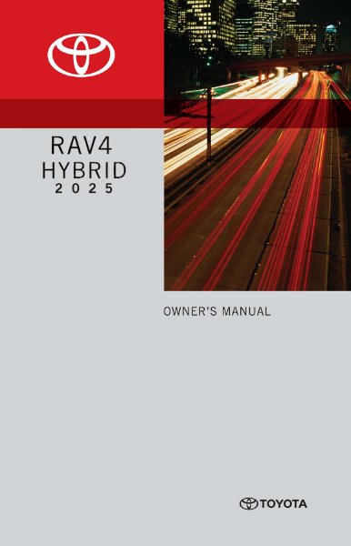 2025 Toyota Rav4 Hybrid Owner's Manual