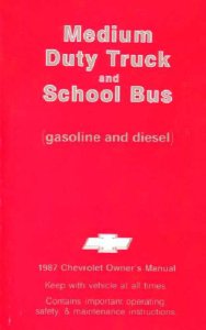 1987 GMC Medium Duty Truck Owner's Manual