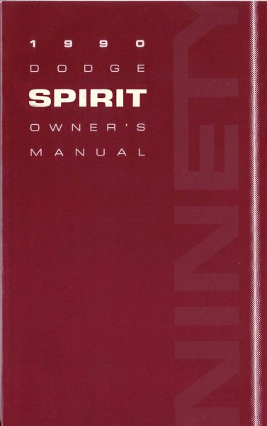 1990 Dodge Spirit Owner's Manual