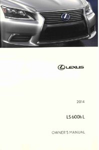 2014 Lexus LS 600h L Owner's Manual