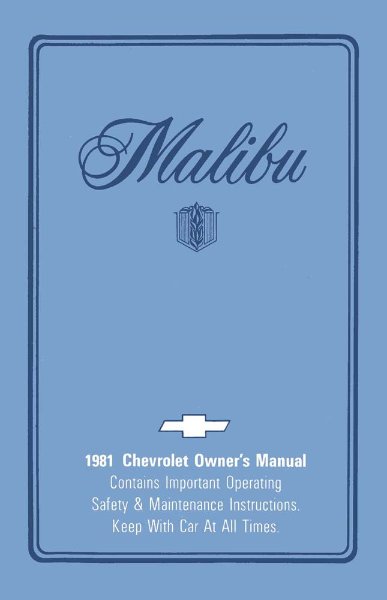 1981 Chevrolet Malibu Owner's Manual