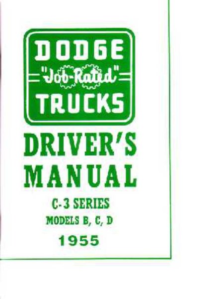 1955 Dodge C-3 Series Owner's Manual