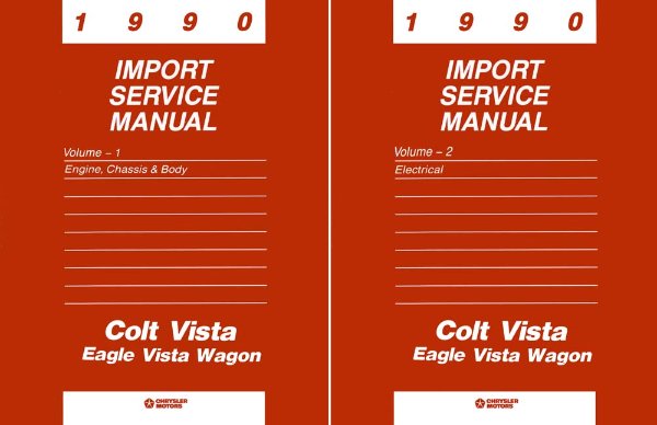 1990 Plymouth Colt Vista, Vista Wagon Factory Shop Service Manual