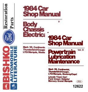 1984 Ford Thunderbird, Fairmont, Futura, LTD, Mustang, Continental, Cougar