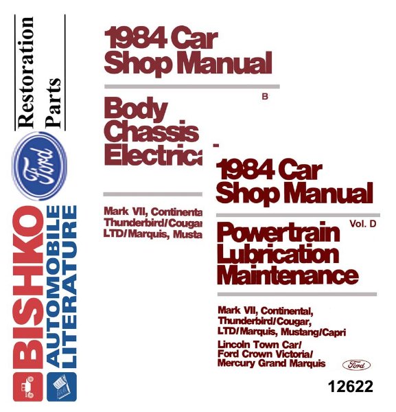 1984 Ford Thunderbird, Fairmont, Futura, LTD, Mustang, Continental, Cougar