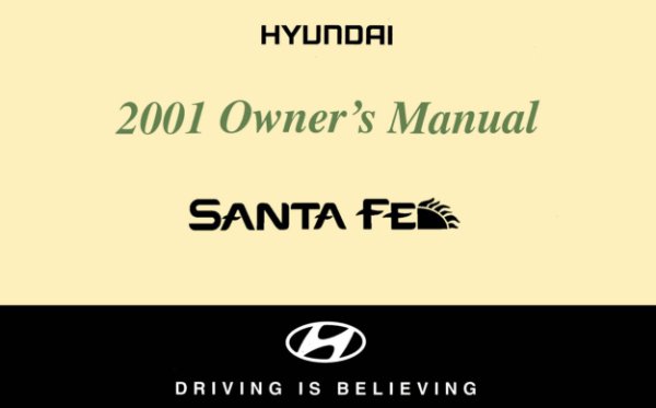 2001 Hyundai Santa Fe Owner's Manual