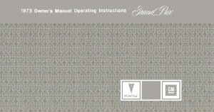 1973 Pontiac Grand Prix Owner's Manual
