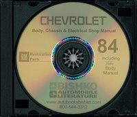 1984 CHEVROLET CAPRICE, IMPALA, MALIBU, MONTE CARLO & EL CAMINO Body, Chassis & Electrical Service Manual sample image