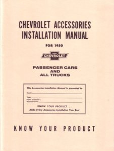 1950 Chevrolet All Car Models Factory Shop Service Manual