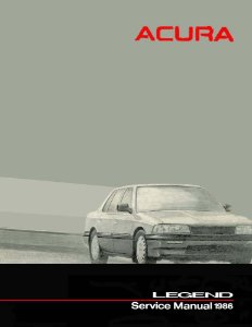 1986 Acura Legend Factory Shop Service Manual