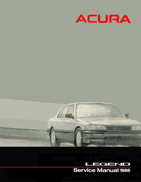 1986 Acura Legend Factory Shop Service Manual