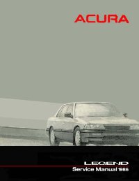 1986 Acura Legend Shop Service Repair Manual