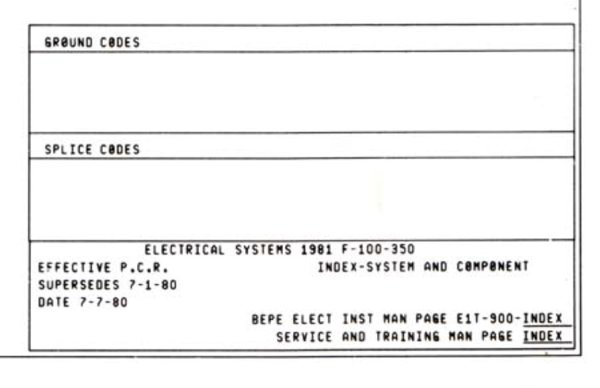 1981 Ford F-100, F-250, F-350 Truck Wiring Diagrams Manual