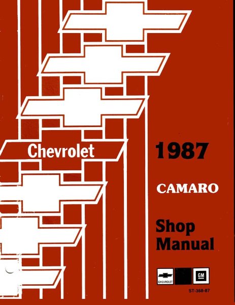 1987 Chevrolet Camaro Factory Shop Service Manual