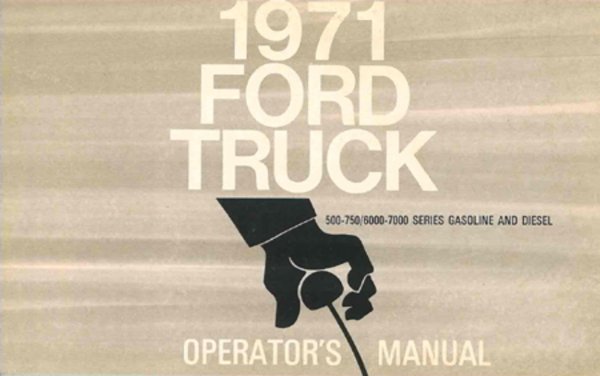 1971 Ford Medium Duty Truck Owner's Manual