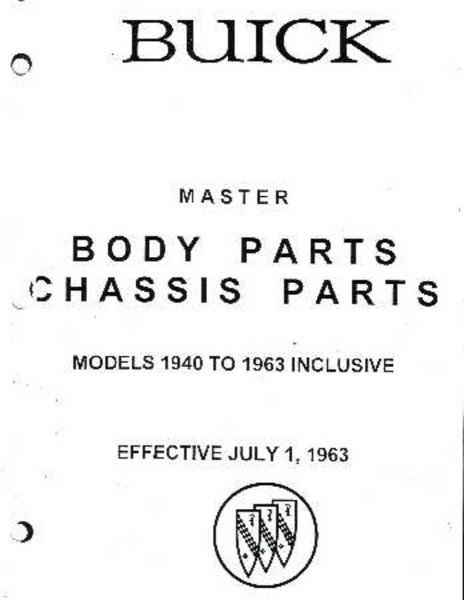 1940–1963 Buick All Models Parts Book