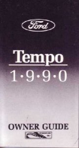 1990 Ford Tempo Owner's Manual